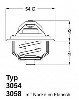 Термостат, с прокладкой, WAHLER (305487D50)
