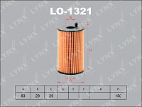 Фильтр масляный TD6 2.7 (LO1321, 1311289), LYNX (AE)