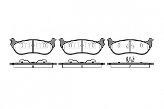 Колодки задние,  D981, (KJ 0307),  REMSA (062875, V2013882, 05083882AF)
