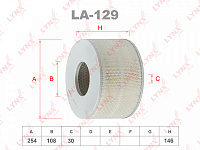 Фильтр воздушный LC100 4.2TD/4.7 диз неориг (LA129, A1196, 17801-17020, J1322069), LYNX