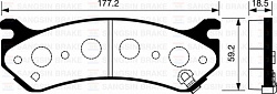 Колодки  D785, передние дисковые, K1500/задние, PATRON (PBP080, 18048101, 18041762)