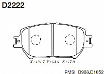 Колодки торм передние Camry 01-06 (D2222, 04465-33320, PF1479), KASHIYAMA