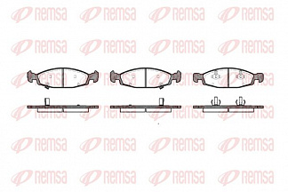 Колодки передние  D790, (GCh 9902), "Continental Teves",  REMSA (073602, 05018592AB)
