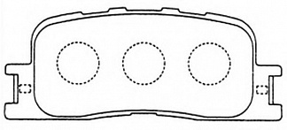 Колодки торм задние Camry 01-06 (D2219 , 04466-33130, 04466-48020, 04466-33100), KASHIYAMA