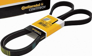 Ремень приводной, 2.5TD/2.8TD, (KJ 0207) / 6PK2870, CONTINENTAL (05072437AC)