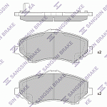 Колодки передние D1273, (KK_KA_RT_JC 0713_JK 0717),  SANGSIN (SP2185, 68003701AB, 68093323AB)