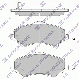 Колодки передние D1273, (KK_KA_RT_JC 0713_JK 0717), SANGSIN (SP2185, 68003701AB, 68093323AB) Колодки передние D1273, (KK_KA_RT_JC 0713_JK 0717), SANGSIN (SP2185, 68003701AB, 68093323AB)