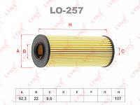 Фильтр масляный, 3.6L, (GCh 1113), LYNX (LO257, 68079744AD, 68079744AC, 68079744AB)