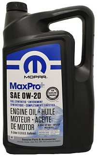 Масло, 0W-20, "MaxPro", 5L, MS-6395, MOPAR (68524013AA, 68218951AC, 68218951AB) Масло, 0W-20, "MaxPro", 5L, MS-6395, MOPAR (68524013AA, 68218951AC, 68218951AB)