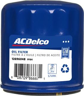 Фильтр масляный, 2.0L, AC-DELCO (12706595, PF64F, ADA102112, 19419226, 12696048)