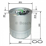 Фильтр топливный, 3.0TD, (GCh 0510_Commander), BOSCH (F026402056, 33934, 05175429AB, A6420920501)