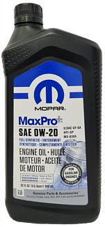 Масло,  0W-20, "MaxPro", 1L, MS-6395, MOPAR (68523994AA, 68218950AC, 68218950AB, XO0W20QFS)