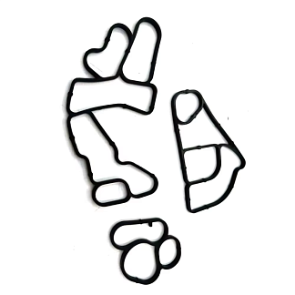 Прокладка маслоохладителя МФ, (GCh 2011~), к-т 3шт., 3.0TD, DPS (68148362AA к 68211440AC,68269916AB)