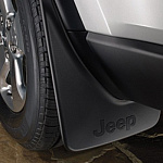 Брызговики задние, черные, (GCh 2011~), Moulded, w/ Jeep logo, MOPAR-VALUE (82212020AB, 82212020AD)
