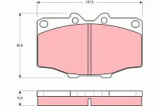 Колодки торм передние LC60 89-90 (GDB352S, 04465-35170, 04465-35210, 04465-60060, 04491-35070), TRW